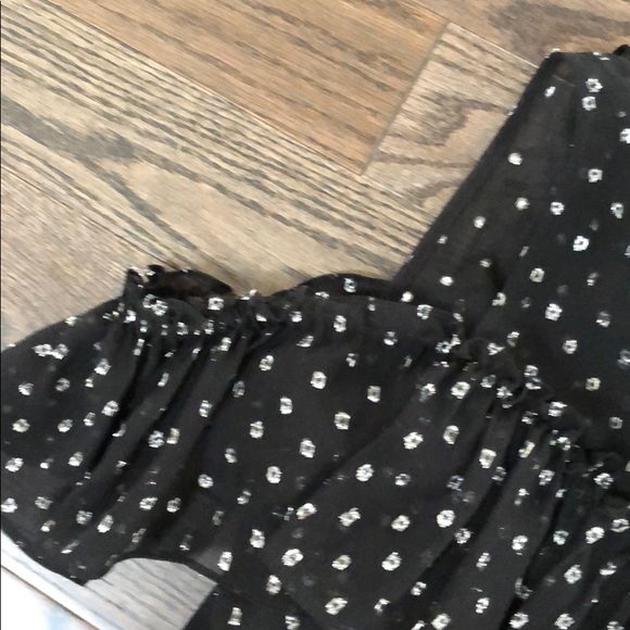 Rebecca Taylor Open Shoulder Metallic Clio Dress - Picture 5 of 7